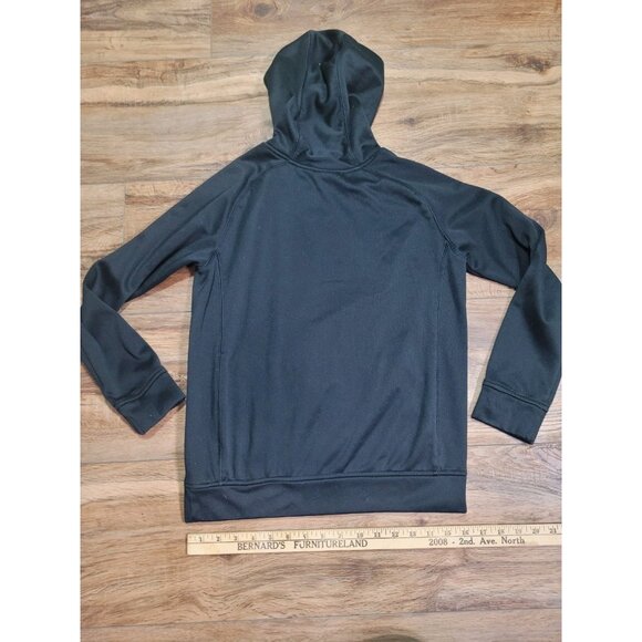 Adidas Youth Hoodie Black Red Logo Pullover Sweatshirt Size M 10/12 - Picture 7 of 7